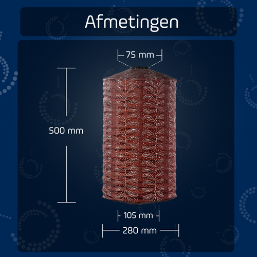 Lumiz solar lampion - folia cylinder - 18 cm - koper