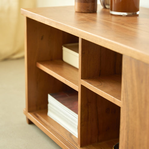 Tikamoon Acaciahouten TV-meubel 120 cm - Bruin