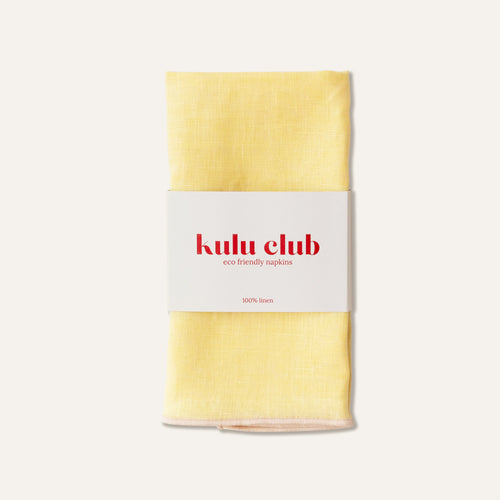 Kulu Club servetten - 100% linnen - botergeel - set van 2 - vtwonen shop