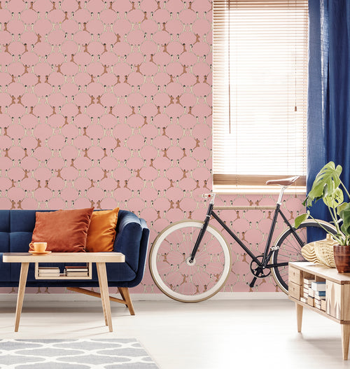 Walls4You behang menselijke silhouetten roze en bruin - 53 cm x 10 m - 640340 - vtwonen shop