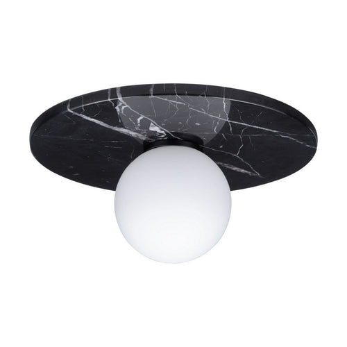 Nova Luce IDOR Bolvormige plafondlamp opaal, zwart, LED G9 1x5W