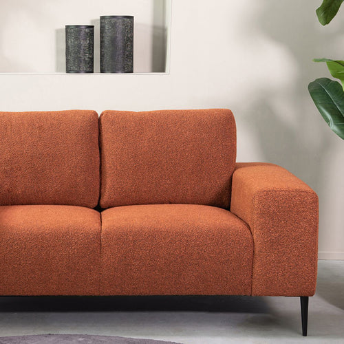 LABEL51 2-Zits Bank Ferraro - Oranje Bouclé - 172x88x85cm - vtwonen shop