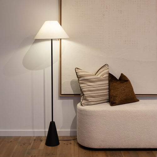 Atmooz vloerlamp Akiti - zwart - Ø 41 x H 141 cm - E27