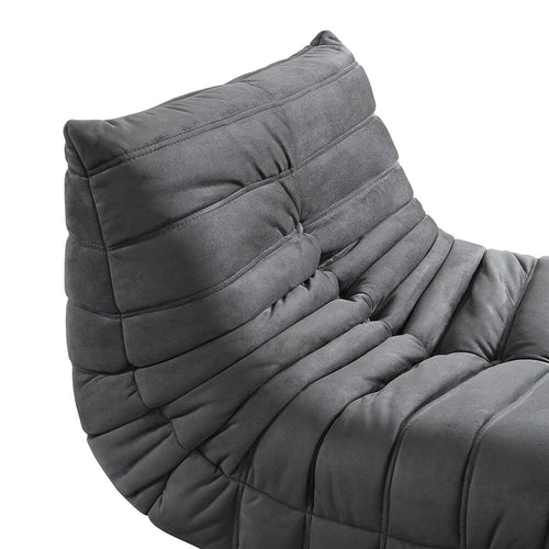 HOME DELUXE Relaxfauteuil met voetenbank CHILL - antraciet 102 x 87 x 70 cm