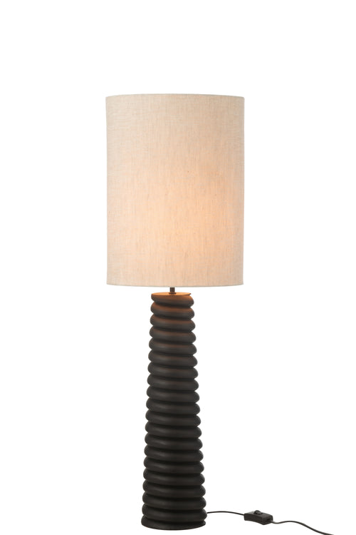 J-Line lamp Schroefdraad Ailanthus - hout - zwart/grijs - vtwonen shop