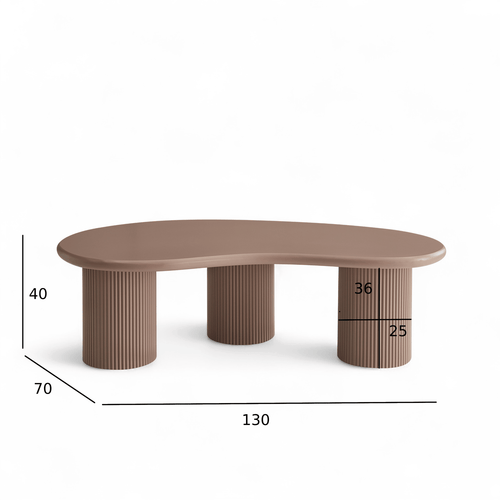 Furnhouse salontafel Wave - Mokkamousse - Ø 130 cm