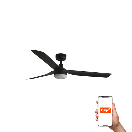 Faro Punt Punt 132cm Smart LED Plafondventilator Mat Zwart CCT