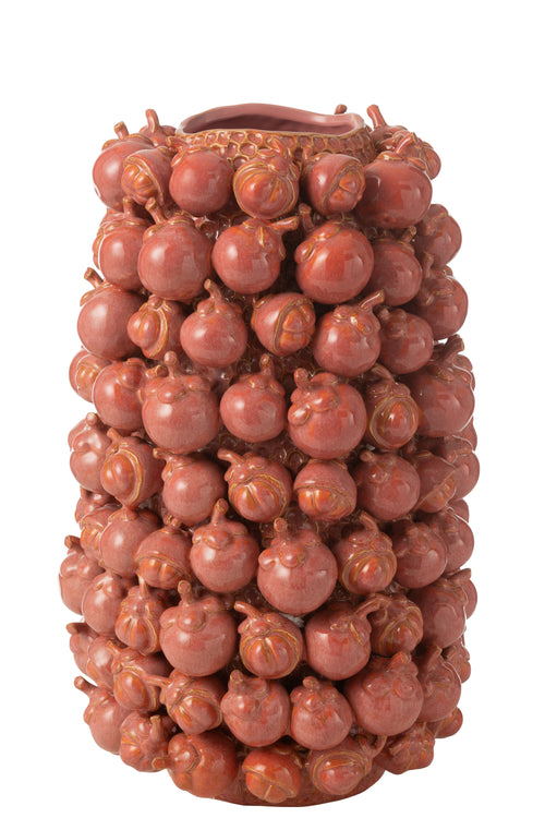 J-Line vaas Botanica - keramiek - koper/roze - large - 49 cm hoog - vtwonen shop