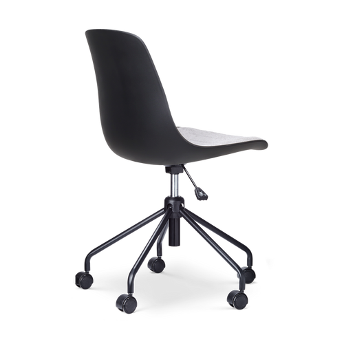 Nolon Nout-Liv Bureaustoel Zwart - Lichtgrijs Kussen - Zwart Onderstel - vtwonen shop