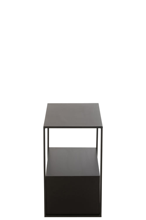 J-Line bijzettafel Rechthoek - metaal - zwart