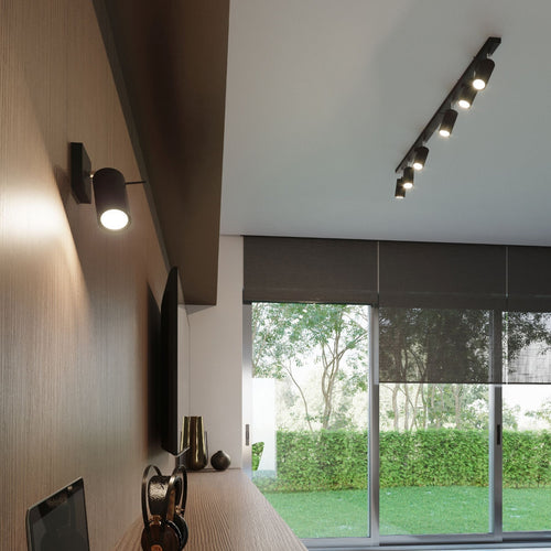 Sollux Lighting Plafondlamp RING 3 zwart - 45x6x16cm