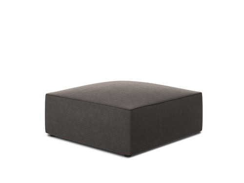 Micadoni Poef Ruby flueel, donkergrijs - 93x93x40cm
