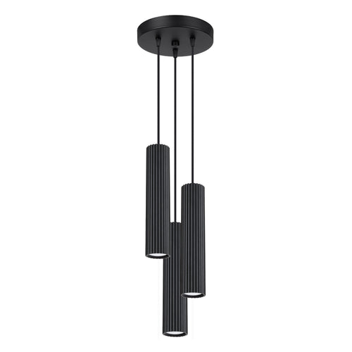 Sollux Lighting Hanglamp KARBON 3P zwart - 19,5x19,5x108cm