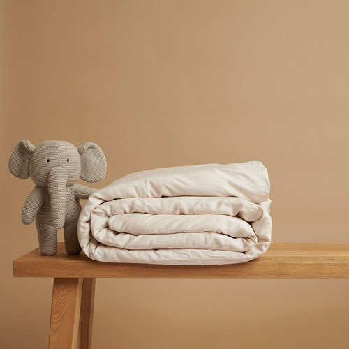 Coco & Cici - Tencel Twill Dekbedovertrek 100 x 135 cm - 1 Persoons Beddengoed - Kinderbeddengoed - Lyocell - Hypoallergeen & Extra Zacht - Beige - vtwonen shop