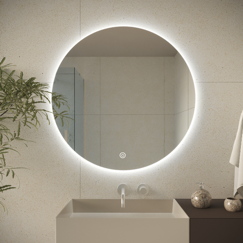 LOMAZOO badkamerspiegel Atlanta - met LED verlichting - rond - 70 cm