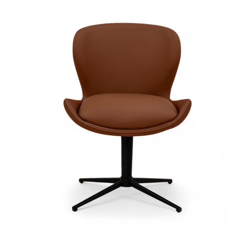 Furnhouse eetkamerstoel Nicklas - Donkerbruin - Leer - Set van 2