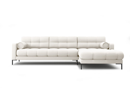 Cosmopolitan Design rechter hoekbank Bali 5-zits, structurele stof, lichtbeige - 185x293x75cm