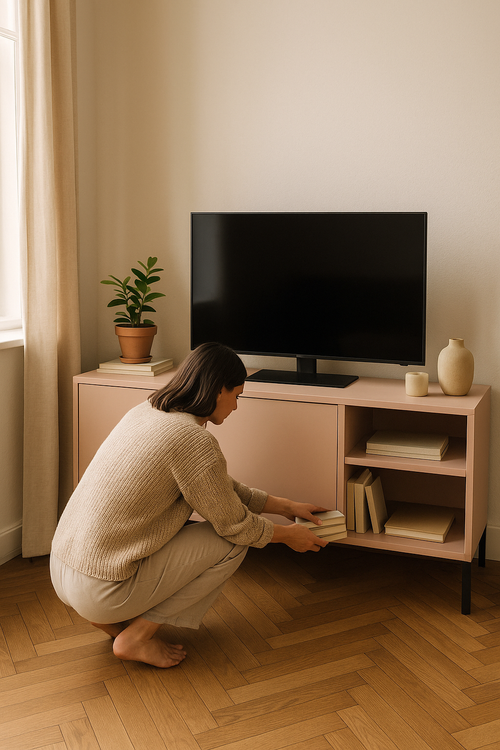 Tv-meubel 113 cm MIRKO 2 deuren 2 legplanken - vtwonen shop