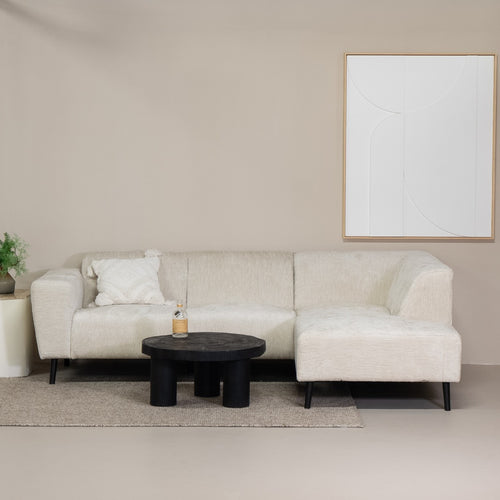 Giga Meubel Hoekbank Turin 3-zits Rechts - Stof/Hout - Beige - vtwonen shop