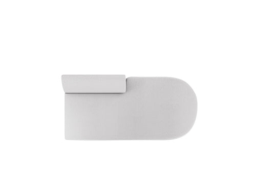 Micadoni - Module "Miley" 2 zitplaatsen, boucle lichtgrijs - 90x158x70cm