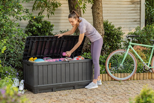 Keter Kentwood Opbergbox - 350L - 128x53.6x59 cm - Antraciet