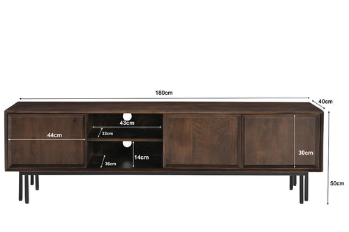 Livingfurn tv-meubel Ravenstein - 180cm - bruin