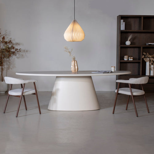 DÉJA Living Eettafel Brunn - Ovaal Beige Eco Composiet - 200cm