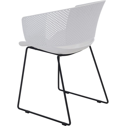 Lesli Living bistrostoel Orly - wit - 58,5x45,5∕53x79cm - set van 4