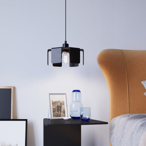 Sollux Lighting Hanglamp TULIP zwart - 24x24x110cm