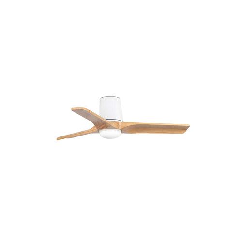 Faro Heywood Heywood Tub 90cm LED-plafondventilator mat wit, grenen bladen CCT