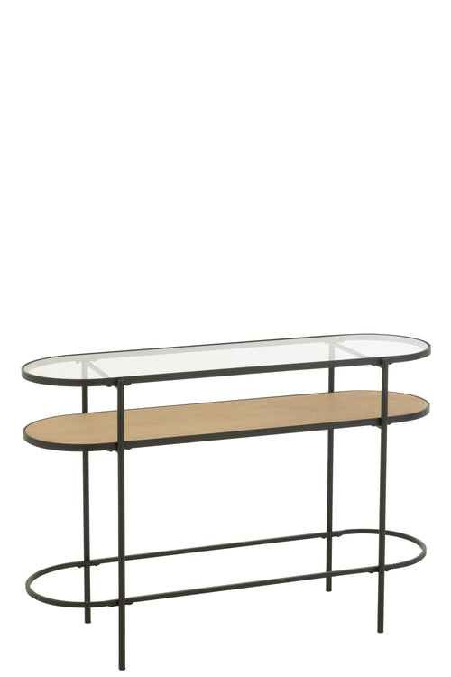 J-Line console - ijzer - naturel/zwart