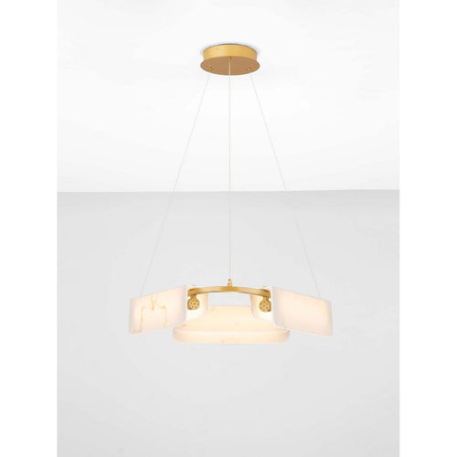 Nova Luce AIDER Geïntegreerde LED-hanglamp in messing goud, Triac dimbaar, 34W, 2146lm, 3000K