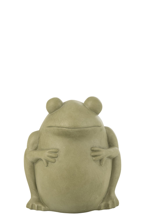 J-Line bloempot Frog - keramiek - groen - large - Ø 27 cm - vtwonen shop