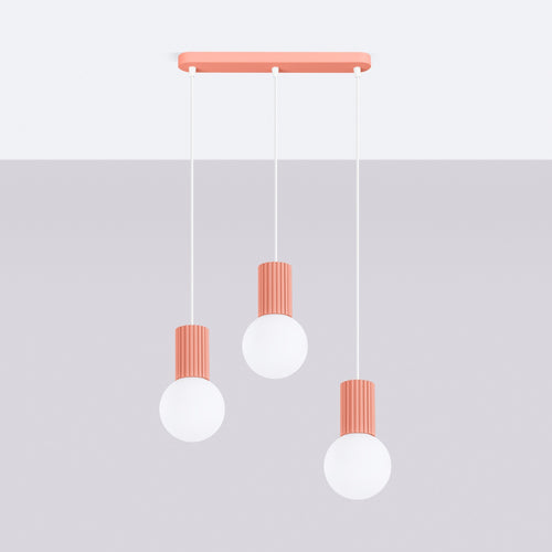 Sollux Lighting Hanglamp HALO 3L perzik - 40x6x120cm