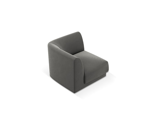 Micadoni - Hoekmodule "Miley" flueel lichtgrijs - 90x90x70cm