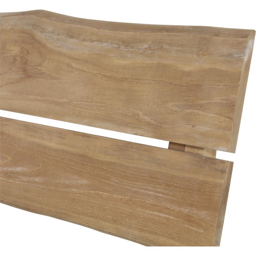 Lesli Living loveseat teak - zwart - 130x63x100cm