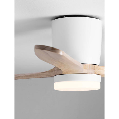 Nova Luce ALOA Plafondventilator Zandwit, Natuurlijk Hout LED 18W 1170lm 3000-4000-6500K Kleurtemperatuur Afstandsbediening