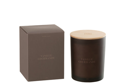 J-Line geurkaars Accords Essentiels - Vanille Gourmande - bruin - 52U