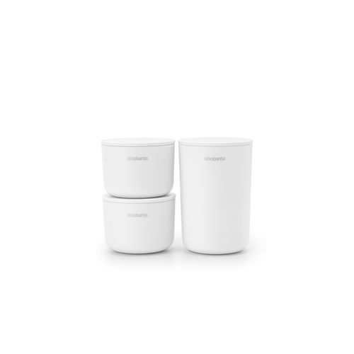 Brabantia Opbergbakjes - set van 3 - white - vtwonen shop