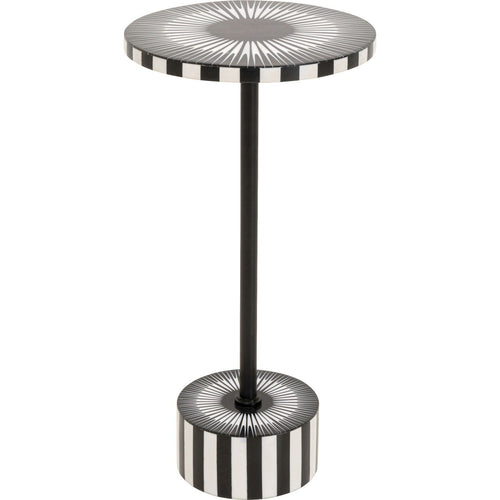 Kare Design Bijzettafel Iris Ø25cm zwart en wit