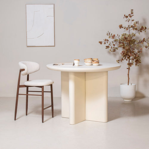 Giga Meubel Countertafel Miso - Beige Composiet - 120x120x90cm