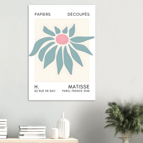 Artfulprints Poster Matisse – Deep sea dance turquoise   - 50x70 cm - Turquoise