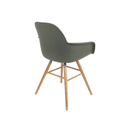 Zuiver Albert Kuip Eetkamerstoelen met armleuning Groen - Set van 2 - vtwonen shop