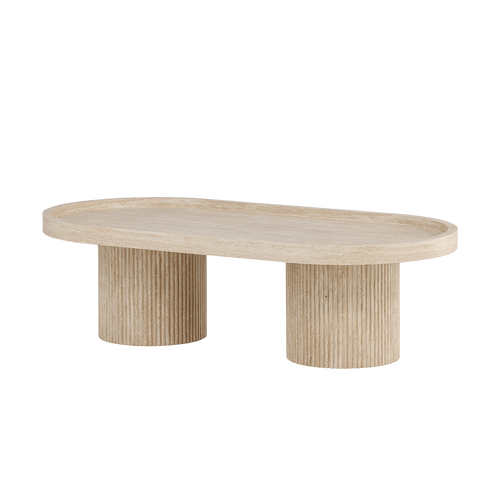 Nest living Micah Houten Salontafel Beige - 120 x 60 cm