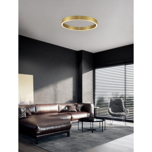 Nova Luce STING Geïntegreerde LED-plafondlamp, messing goudkleurig, Triac dimbaar, 50W, 2968lm, 3000K