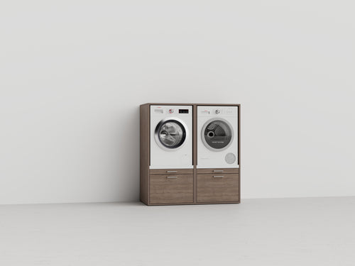 Wastoren® wasmachinekast - Twin Collection 4.1-E - naturel eiken - 134 x 146 x 65 cm