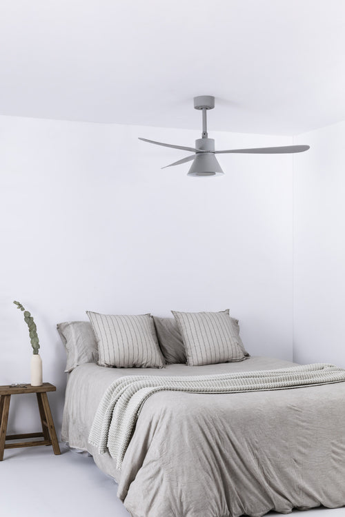 Faro Amelia Grote kegel led grijze plafondventilator, 6 snelheden