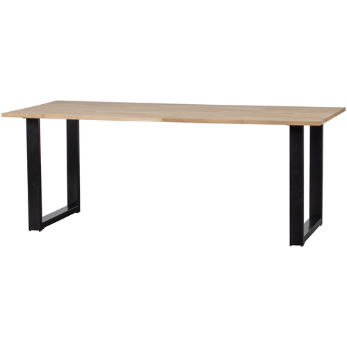 WOOOD tafel met u-poot Tablo - Eiken - 75x220x90 - vtwonen shop