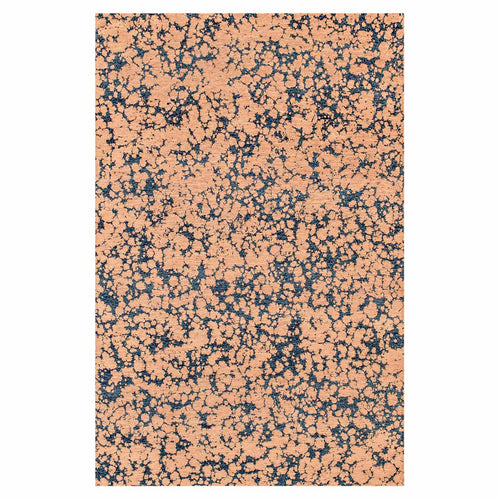 Lola&Moi vloerkleed Indian Blue - goud - 140x200cm