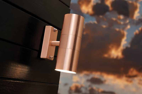 Nordlux Tin Wandlamp Buiten | Ø6,2cm | GU10 | IP54 | Koper | Seaside